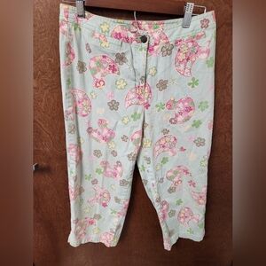 Duck Head Ducky Floral Capris - Pink and Green